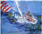 Leroy Neiman Famous Paintings - Nantucket Sailing